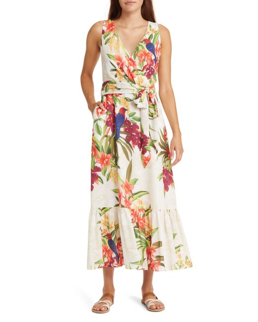 Tommy Bahama Multicolor Villa Views Floral Print Sleeveless Maxi Dress