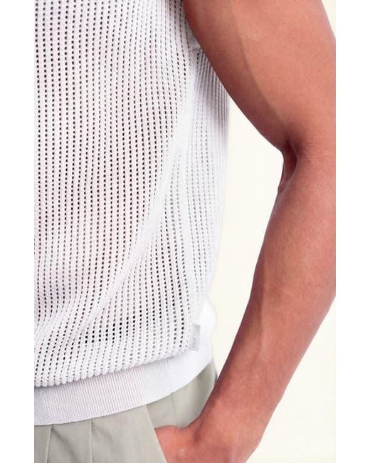AUTO-REPLY™ White Mesh Tank for men