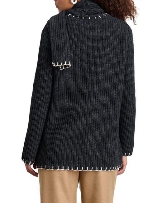 Alex Mill Becca Embroidered Wool Cardigan In Ivory Combo Size Medium