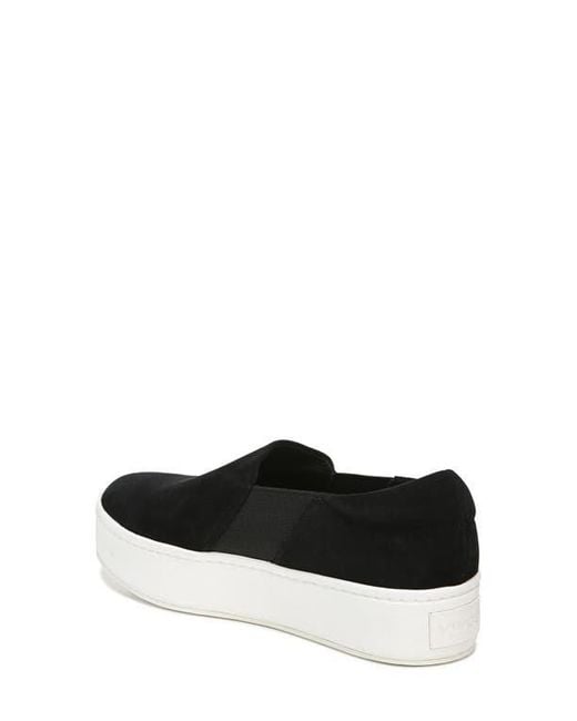 Vince Black Warren Platform Slip-On Sneaker