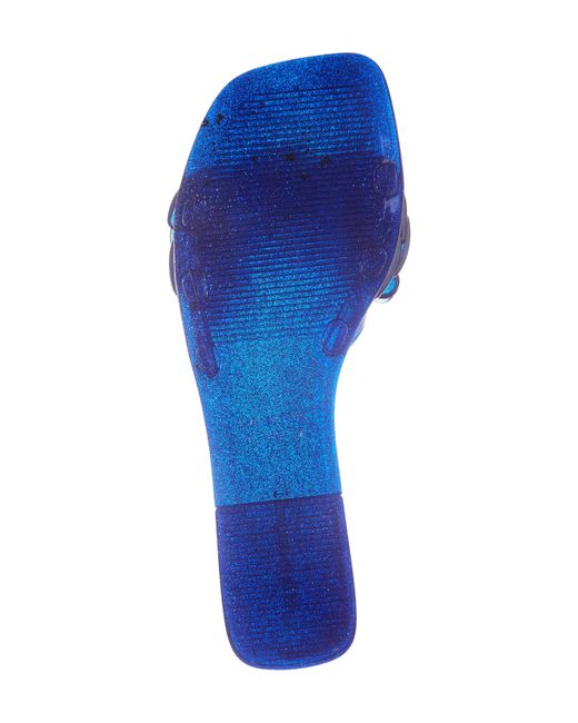 Jeffrey Campbell Blue Floralee Slide Sandal