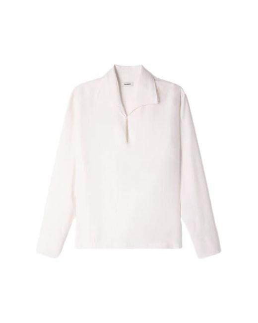 Sandro White Tunic-Effect Shirt for men