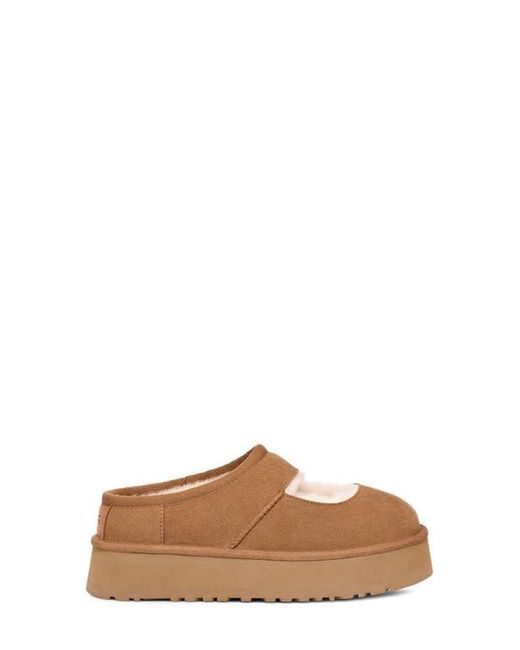 Ugg Brown Bea Genuine Shearling Lined Platform Mary Jane