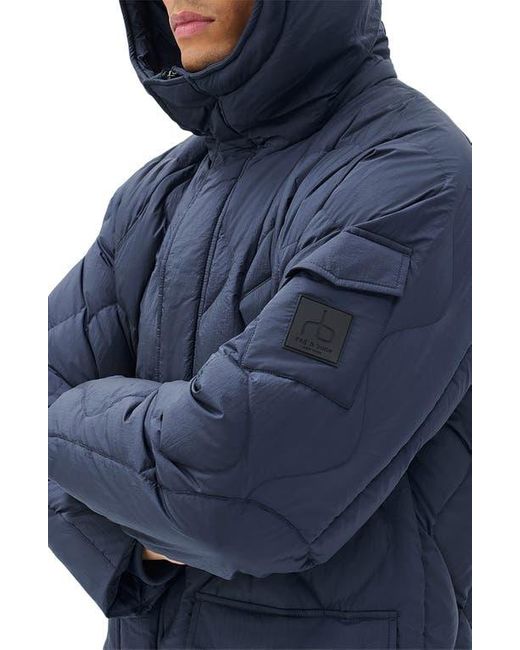 Rag & Bone Blue Dane Quilted Shield Jacket for men