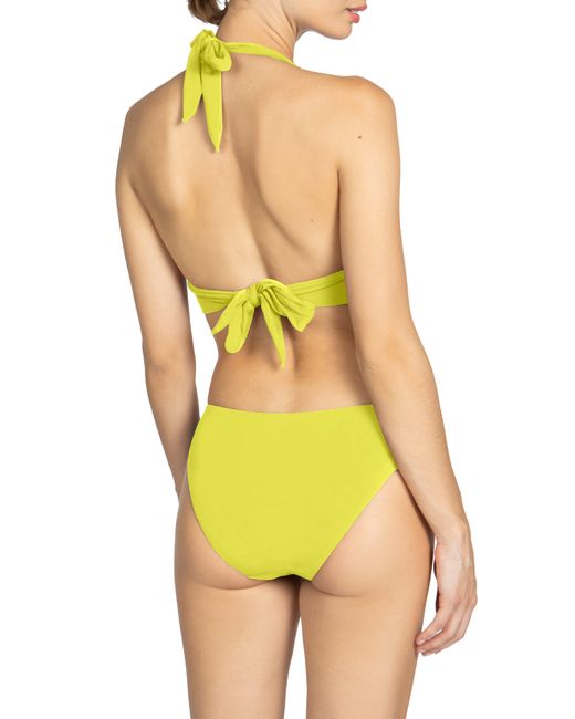 Robin Piccone Yellow Aubrey Side Tie Bikini Bottoms