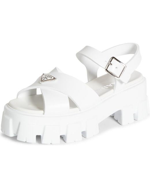 Prada Monolith Platform Sandal In White Lyst prada-monolith-platform-sandal-in-white-lyst