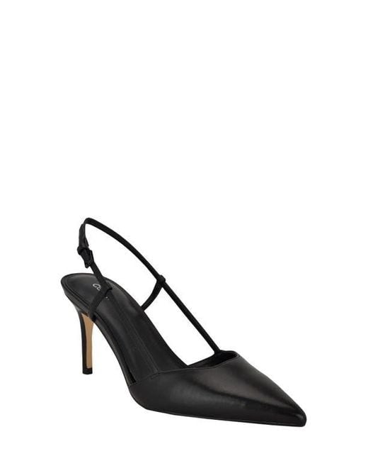 Calvin Klein Black Jesa Slingback Pointed Toe Pump
