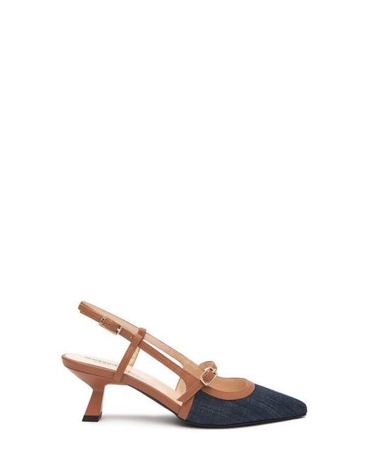 Nero Giardini Blue Slingback Pointed Toe Pump