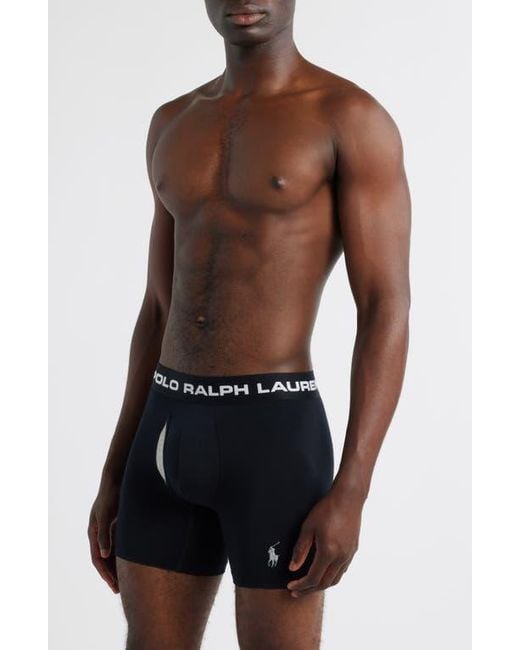 Polo Ralph Lauren Black Assorted 3-Pack Perfect Pouch Boxer Briefs for men