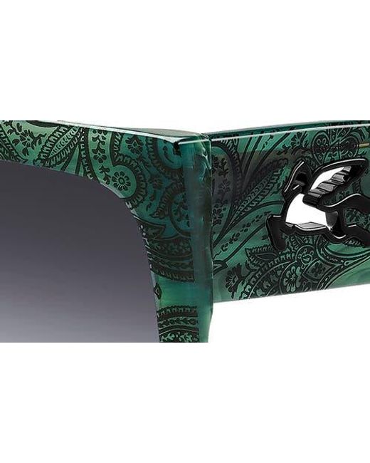 Etro Green 53Mm Gradient Square Sunglasses