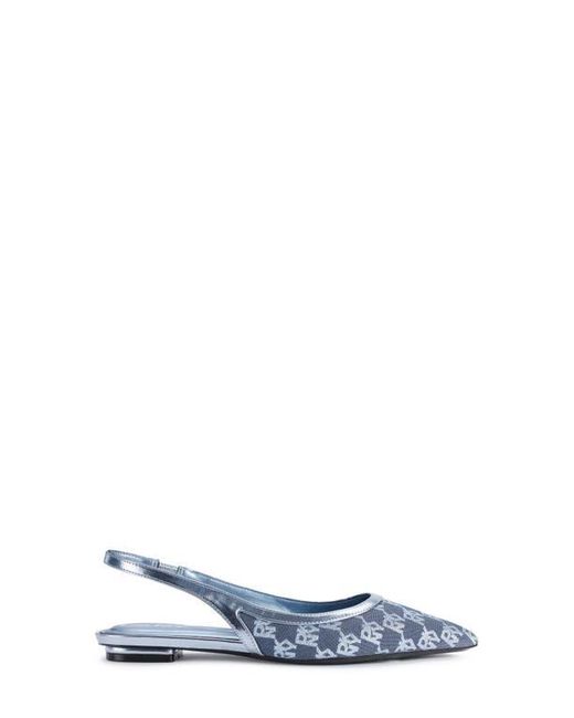 DKNY Blue Millbury Slingback Pointed Toe Flat