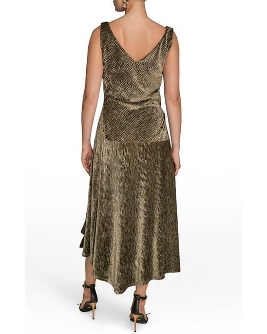 Donna Karan Cowl Neck Sleeveless Velvet Midi Cocktail Dress in Natural | Lyst Donna Karan Cowl Neck Sleeveless Velvet Midi Cocktail Dress in Natural | Lyst