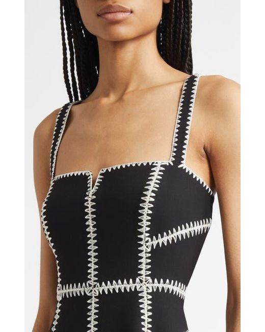 Cinq À Sept Black Jelena Fit & Flare Minidress