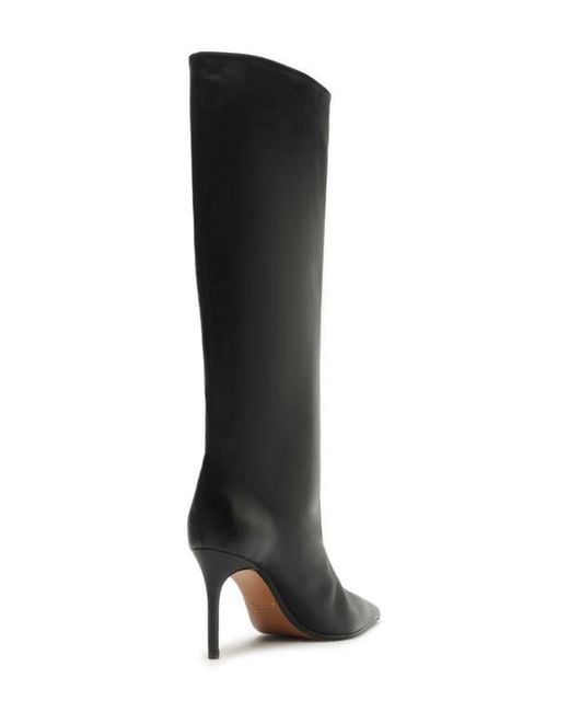 SCHUTZ SHOES Black Ellen Up Pointed Toe Boot