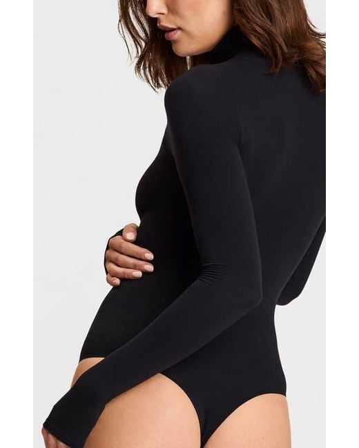 Commando Black Ballet Body Turtleneck Thong Bodysuit
