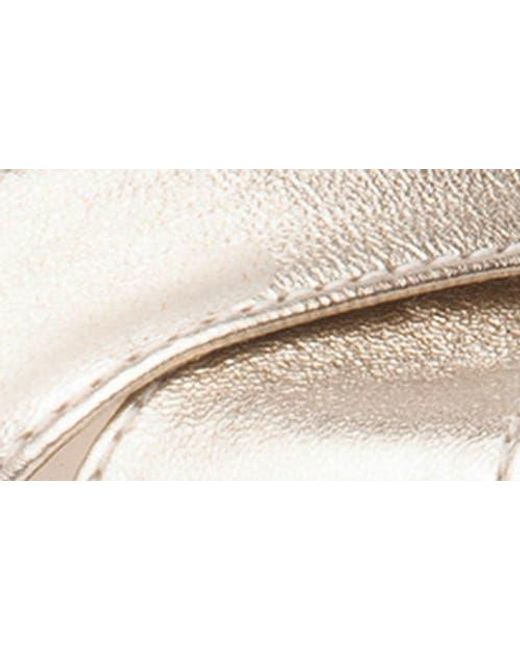 Nero Giardini Metallic Ankle Strap Platform Sandal