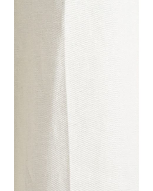 Max Mara White Hangar Linen Suiting Trousers