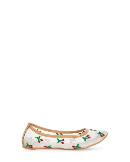 Fuchsia White Mesh Cherry Flat