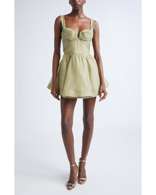 Zimmermann Rebellion Draped Linen & Silk Fit & Flare Minidress in Natural |  Lyst