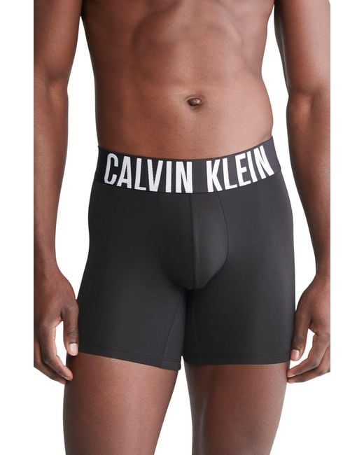 Calvin Klein Black 3-pack Intense Power Microfiber Boxer Briefs for men