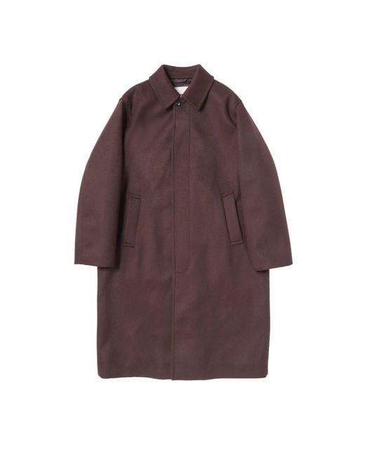 vowels Purple Overcoat for men