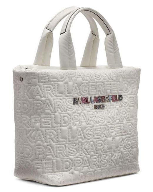 Karl Lagerfeld Gray Voyage Med Tote