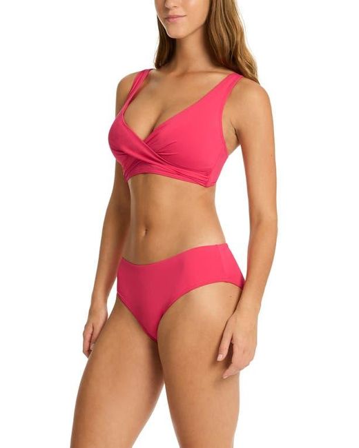 Sea Level Red Cross Front Multifit Bikini Top