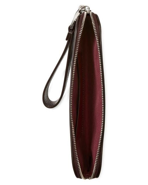 Kate Spade Brown Halo Glazed Medium Leather Wristlet
