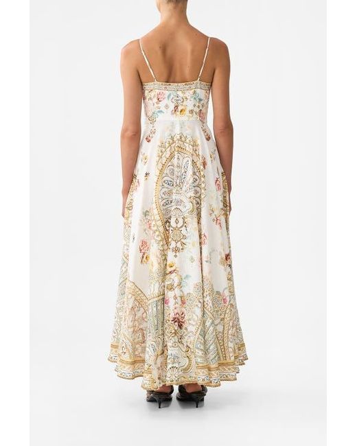 Camilla White Long Dress With Tie Front