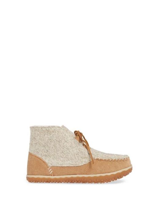 Minnetonka White Torrey Faux Fur Lined Slipper Bootie
