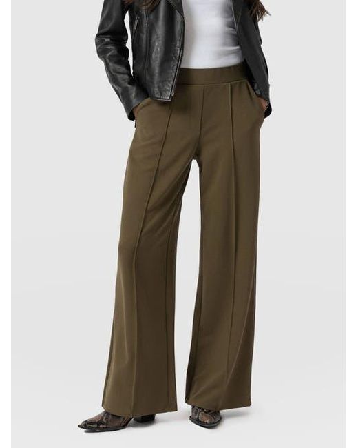 Saint + Sofia Green Keller Wide Leg Pant