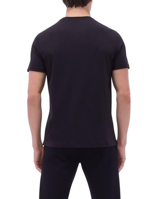 Bugatchi Blue Hank Solid Pima Cotton T-Shirt for men