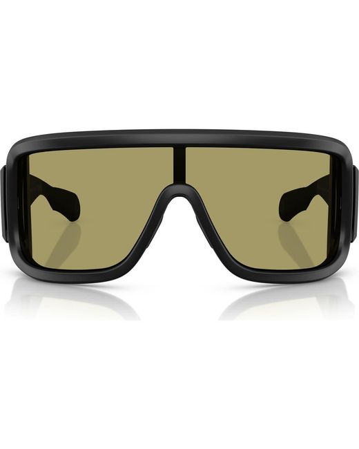 Moncler Green 142Mm Rectangular Shield Sunglasses for men