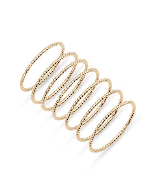 Nordstrom Metallic Set Of 7 Stacking Rings