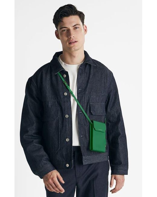 Maison De Sabre Green Leather Phone Pouch