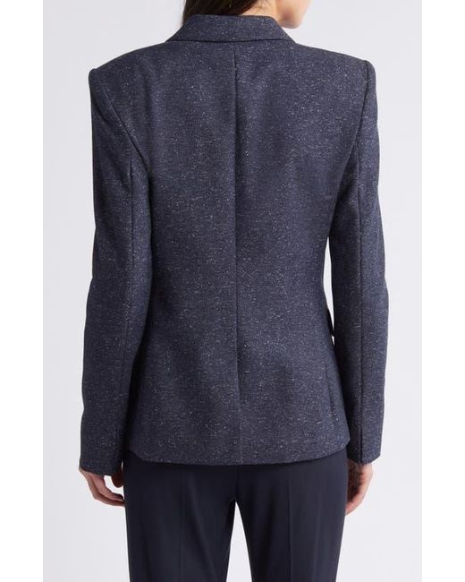 Boss Blue Jia Double Breasted Wool Blend Blazer