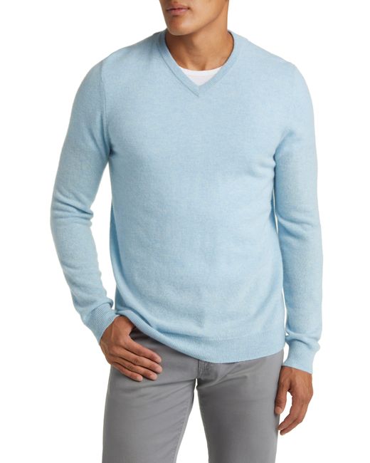 Nordstrom Blue V-neck Cashmere Sweater for men