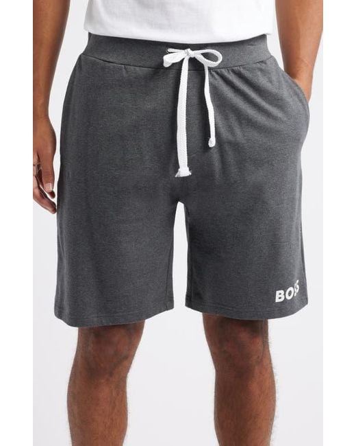 Boss Gray Ease Pajama Shorts for men