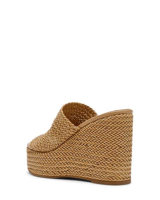 Steve Madden Natural Cassi Platform Wedge Slide Sandal