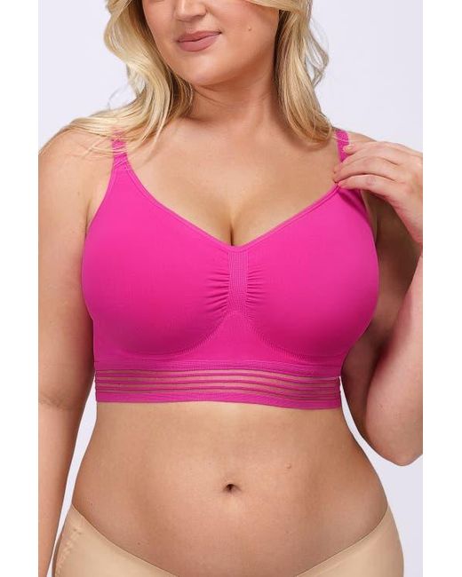 Shapellx Pink Wireless Full Coverage Seamless Bra