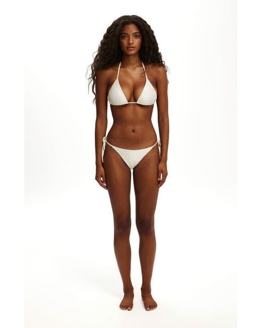 Cotton On Brown String Triangle Bikini Top