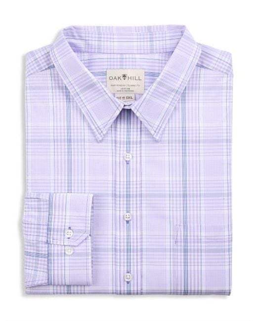 Oak Hill by DXL Men's Purple Big & Tall Plaid Dress Shirt -  www.ice4pros.com.br