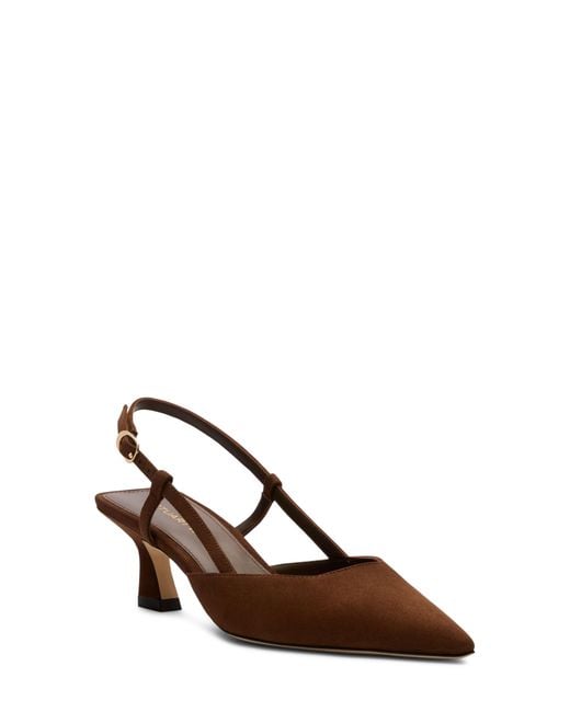 Stuart Weitzman Brown Vinnie 50 Slingback Pump