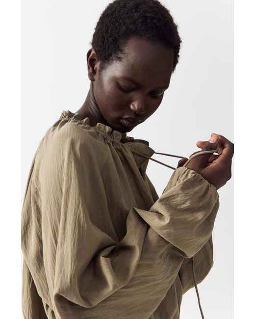 H&M Natural Bubble-Hem Blouse