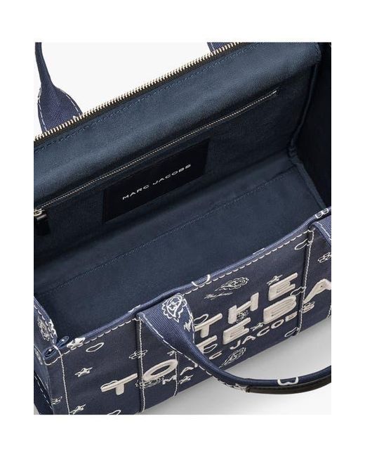 Marc Jacobs Blue The Bandana Printed Medium Canvas Tote