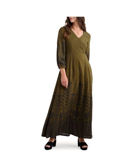 green emerald velvet dress Seasalt Chateaux Maxi Dress main image 1