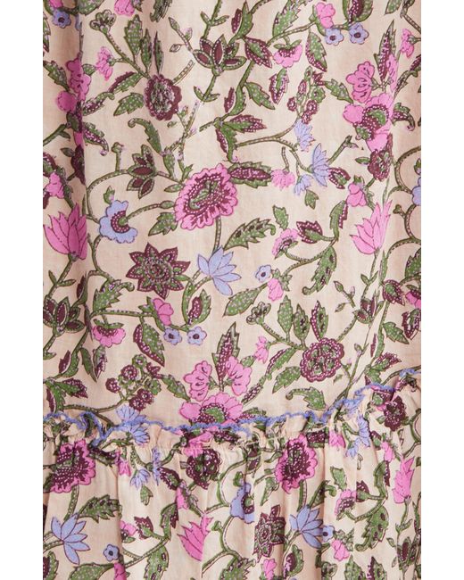 Cleobella Multicolor Anika Floral Organic Cotton Voile Maxi Dress