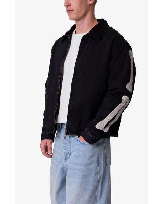MNML Blue Skeleton Work Jacket for men