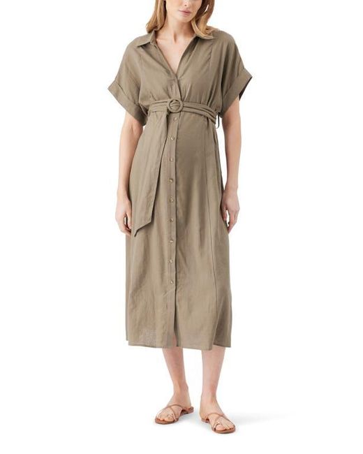 Ripe Maternity Amy Linen Nursing Shirt Dress in Natural | Lyst Ripe Maternity Amy Linen Nursing Shirt Dress in Natural | Lyst