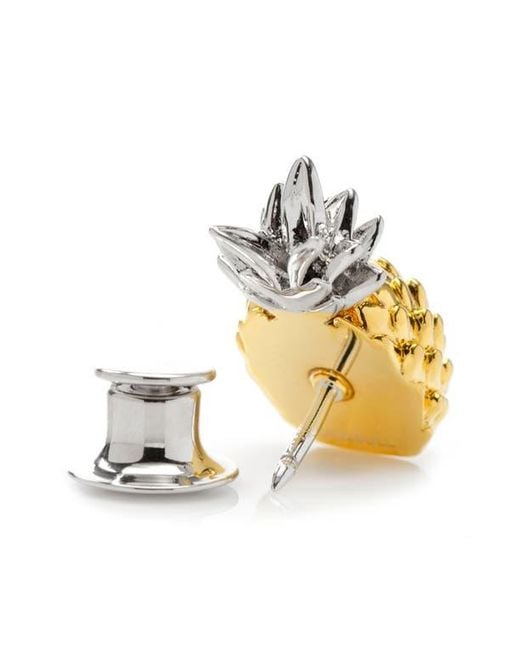 Cufflinks Inc. Metallic 3D Pineapple Lapel Pin for men